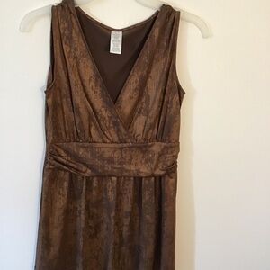 Y2K  Brown V-Neck Babydoll Tank
